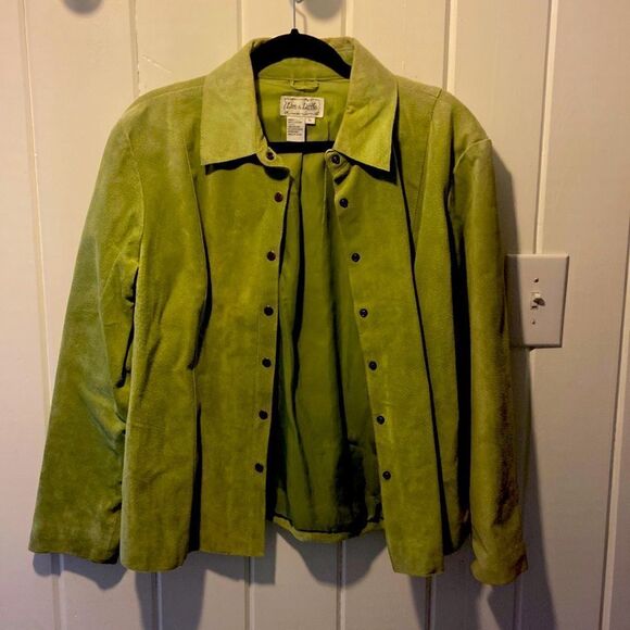 Lime Green Suede Jacket - Picture 1 of 6